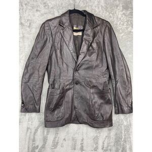 Robrik‎ International Men's Leather Jacket Black Size 34 Made in Italy